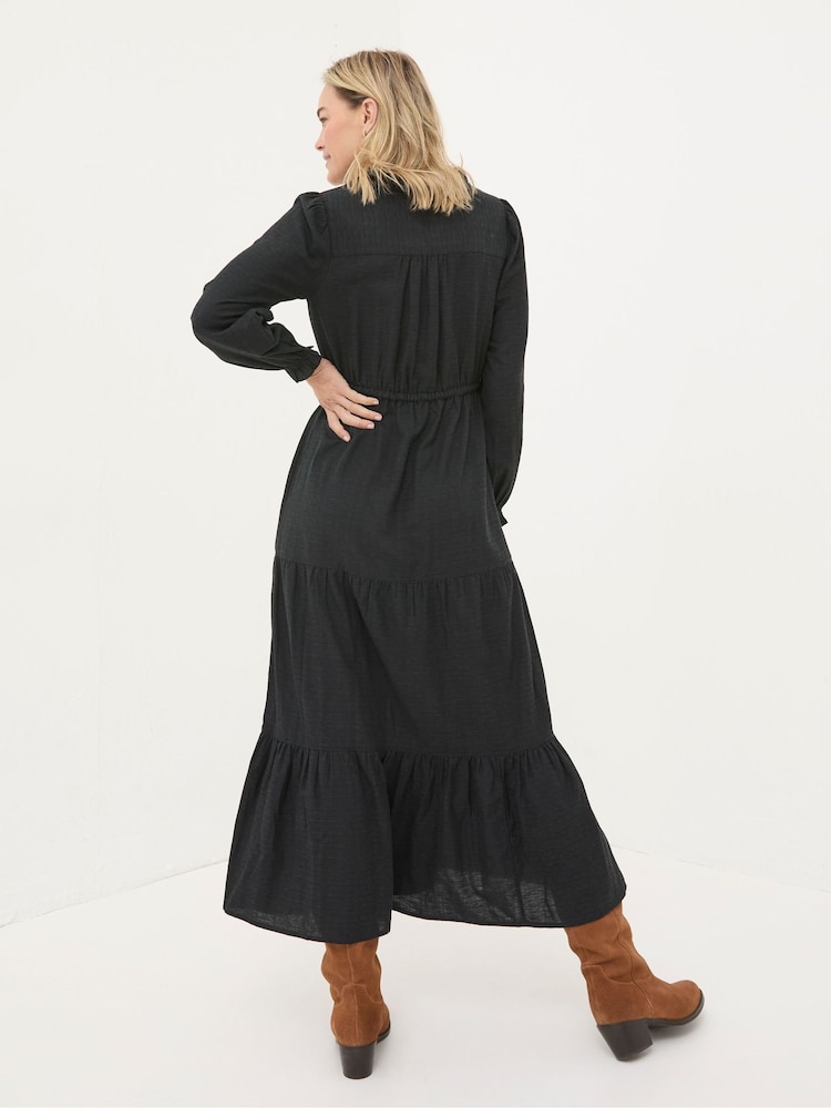FatFace Dahlia Black Maxi Dress - Image 2 of 5