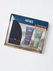 FatFace Navy Blue Beanie And Body Wash Gift Set - Image 1 of 2
