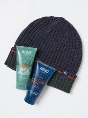 FatFace Navy Blue Beanie And Body Wash Gift Set - Image 2 of 2