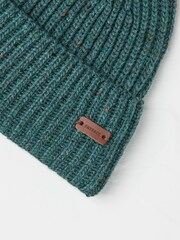 FatFace Teal Green Fisherman Beanie - Image 2 of 4