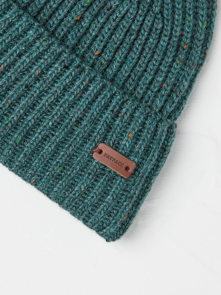 FatFace Teal Green Fisherman Beanie - Image 2 of 4