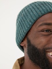 FatFace Teal Green Fisherman Beanie - Image 4 of 4
