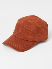 FatFace Cord Rust Orange 5 Panel Baseball Cap - Image 1 of 2