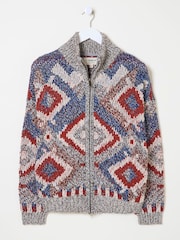 FatFace Multi Erin Knitted Zip Through Cardigan - Image 6 of 6