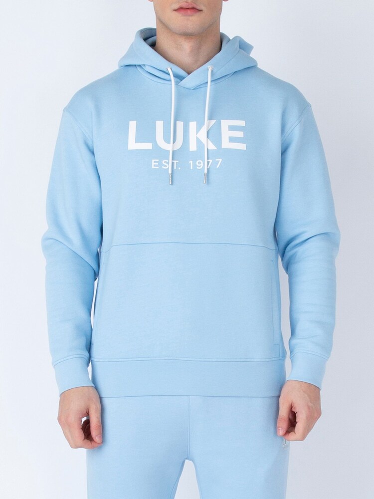 Luke 1977 Relaxed Fit Blue Grand Sky Hoodie - Image 1 of 6