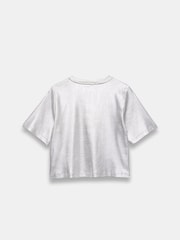 Mint Velvet Silver Metallic Ultimate T-Shirt - Image 4 of 4