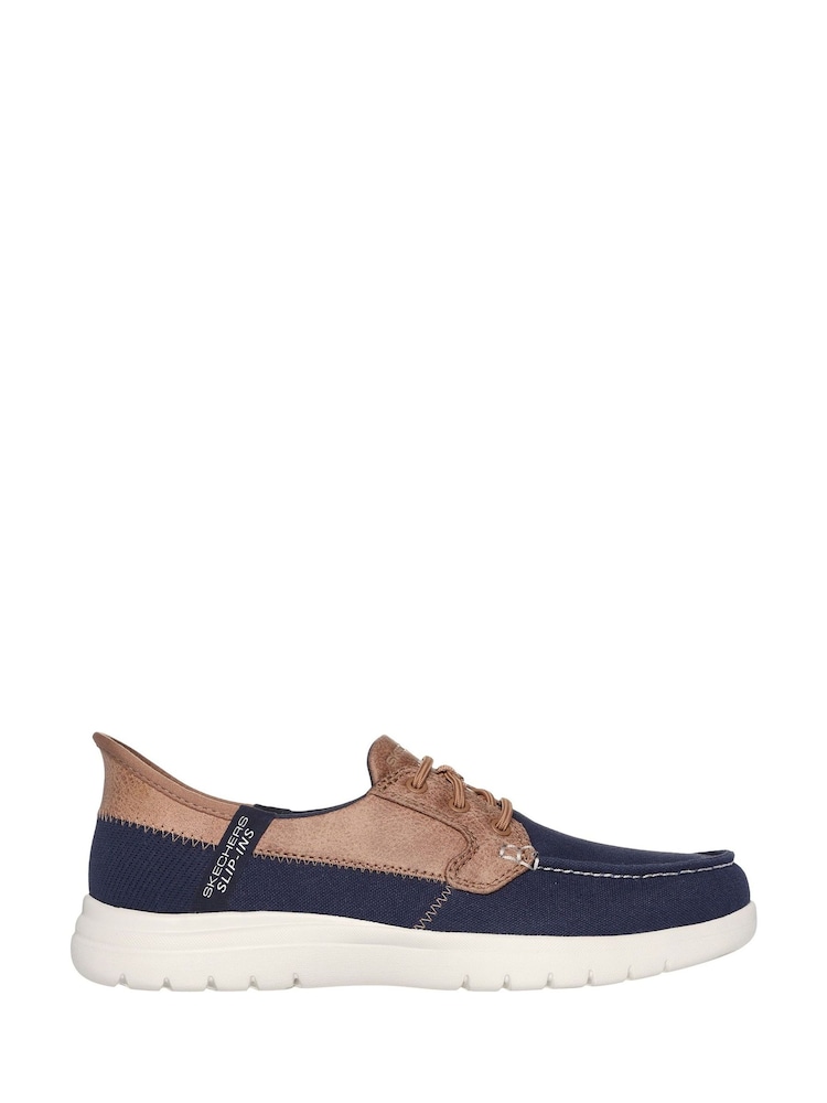 Синий - Skechers On the GO Flex Palmilla Boat Shoes - Image 3 of 3