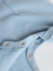 Blue Baby Jersey Rompers 4 Pack - Image 12 of 12