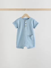 Blue Baby Jersey Rompers 4 Pack - Image 3 of 12