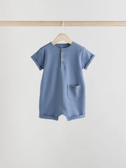 Blue Baby Jersey Rompers 4 Pack - Image 5 of 12