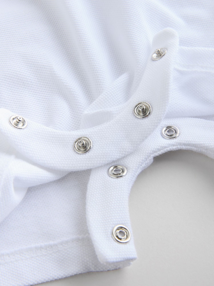 Blue/White Textured Baby Rompers 2 Pack - Image 8 of 9