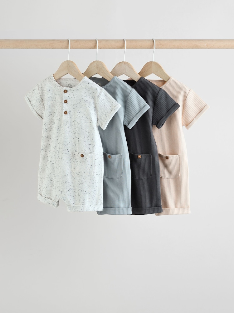 Mono - Jersey-Strampelanzug für Babys 4er-Pack - Bild 1 von 12 Mono - Jersey-Strampelanzug für Babys 4er-Pack - Bild 1 von 12