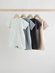 Mono Baby Jersey Rompers 4 Pack - Image 2 of 12