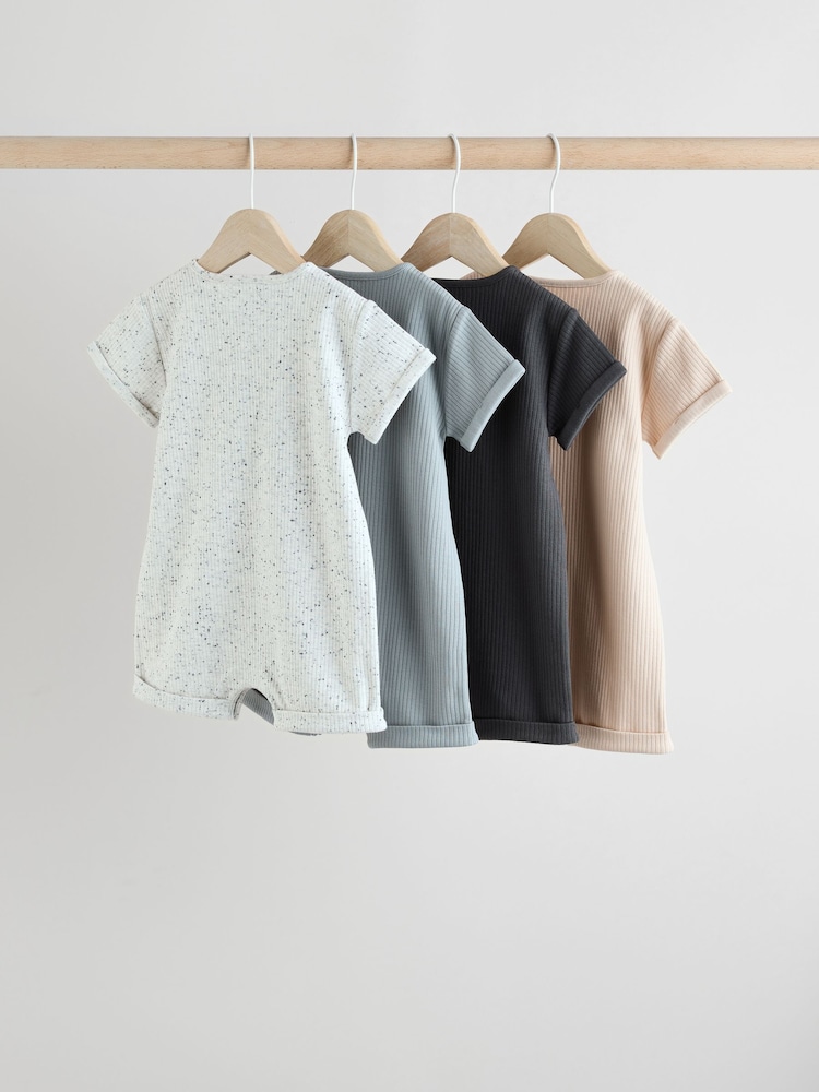 Mono Baby Jersey Rompers 4 Pack - Image 2 of 12