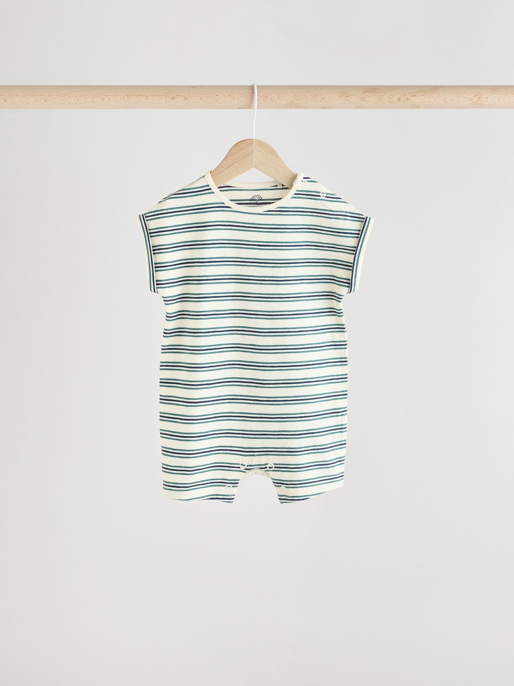 Buy Teal Blue - Jersey Baby Rompers 4 Pack from Next Japan