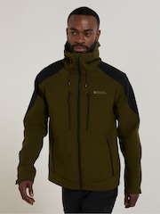 Mountain Warehouse Green Radius Mens Water-Resistant Softshell Jacket - Image 1 of 4