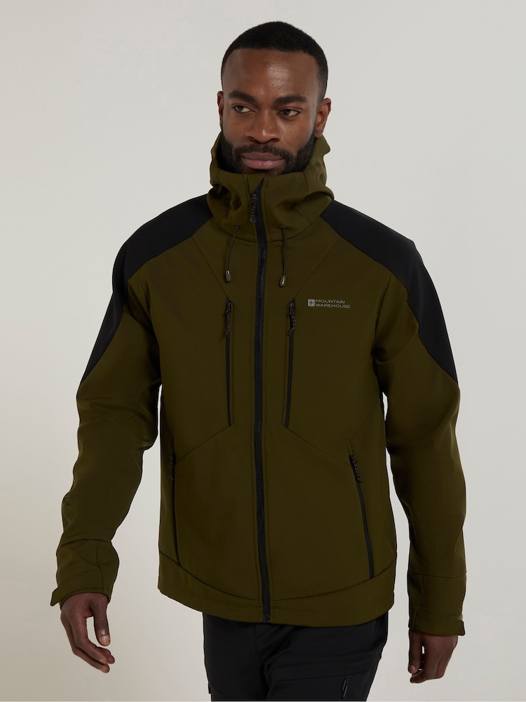 Mountain Warehouse Green Radius Mens Water-Resistant Softshell Jacket - Image 1 of 4