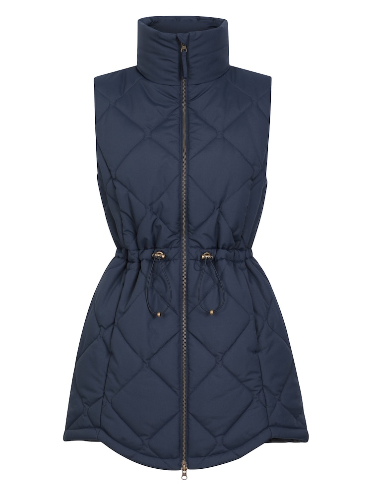 Mountain Warehouse Blue Womens Rye Long Quilted Gilet - Image 1 of 6
