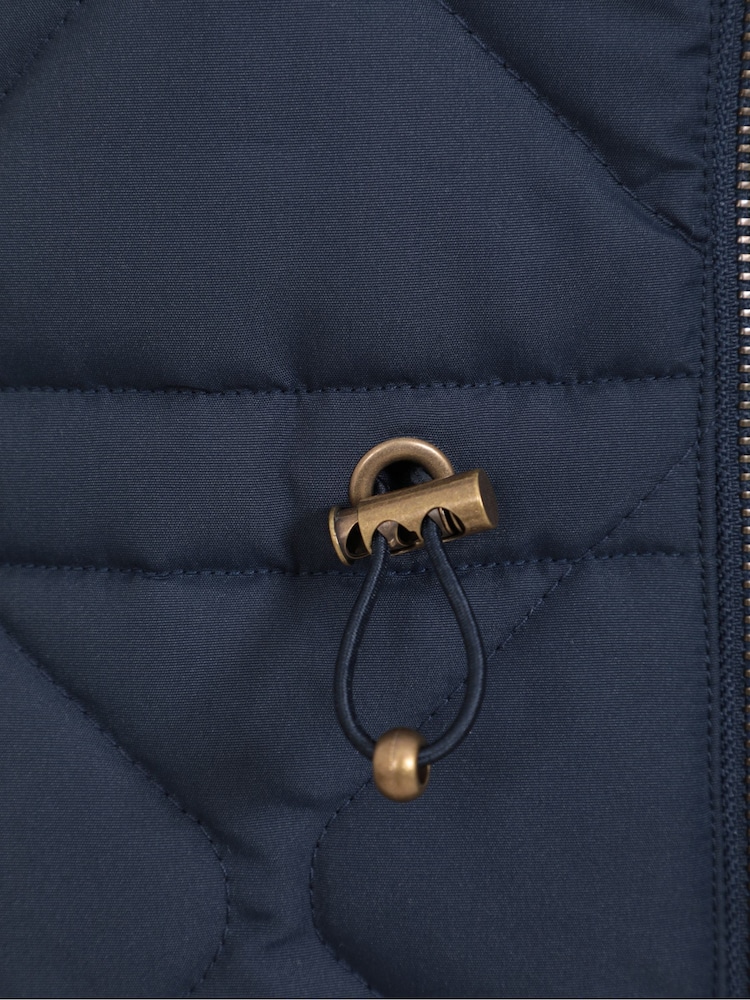 Mountain Warehouse Blue Womens Rye Long Quilted Gilet - Image 6 of 6