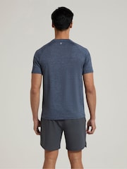 Mountain Warehouse Blue Mens Agra Iso Cool Striped UV Protection T-Shirt - Image 3 of 4