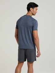 Mountain Warehouse Blue Mens Agra Iso Cool Striped UV Protection T-Shirt - Image 4 of 4