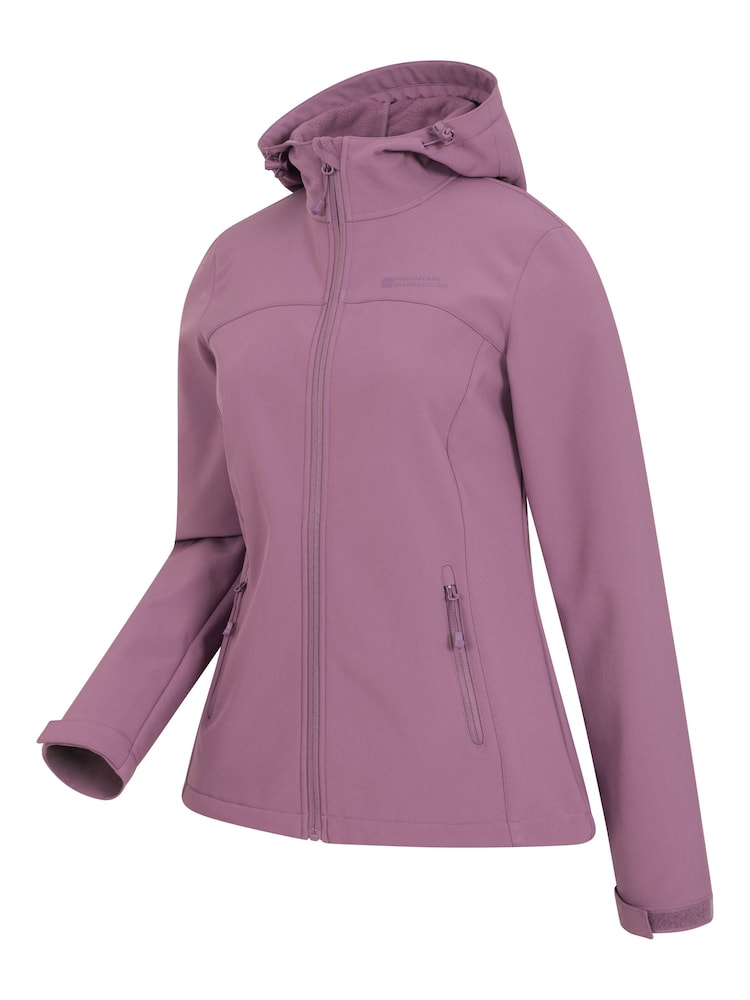 Mountain Warehouse Purple Womens Exodus Water-Resistant Softshell Jacket - Image 4 of 6