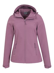 Mountain Warehouse Purple Womens Exodus Water-Resistant Softshell Jacket - Image 5 of 6