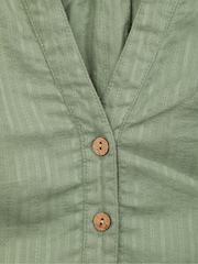 Mountain Warehouse Green Womens Petra Relaxed Fit 3/4 Sleeve 100% Cotton Shirt - Image 5 of 5