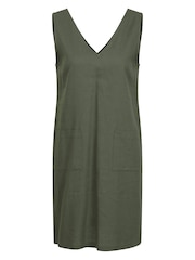 Mountain Warehouse Green Womens Linen Rich Mellow Shift Dress - Image 1 of 4