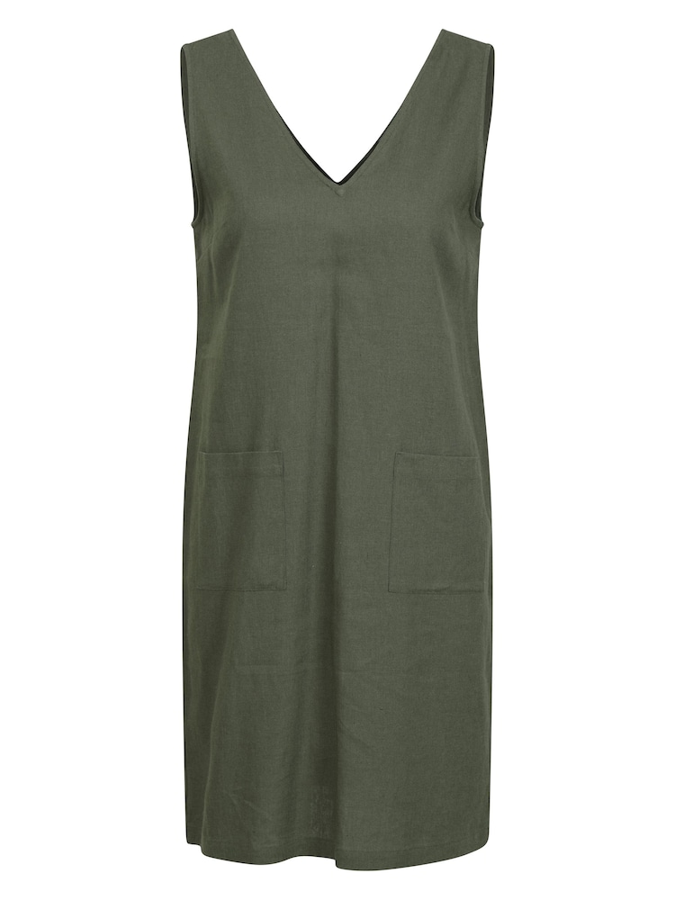 Mountain Warehouse Green Womens Linen Rich Mellow Shift Dress - Image 1 of 4
