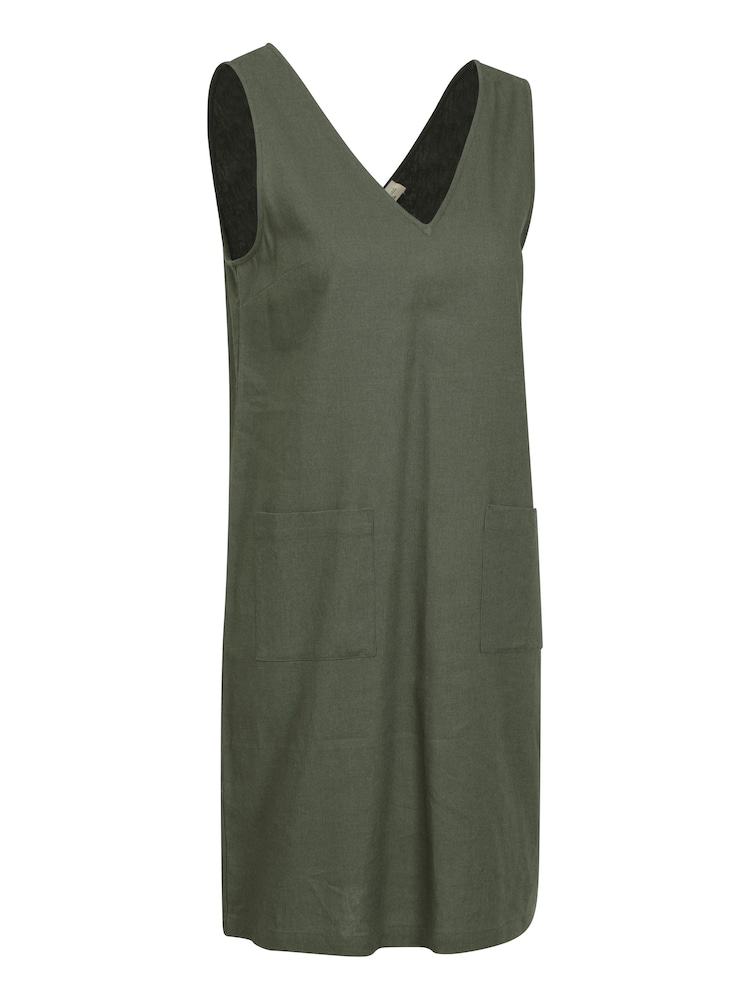 Mountain Warehouse Green Womens Linen Rich Mellow Shift Dress - Image 2 of 4