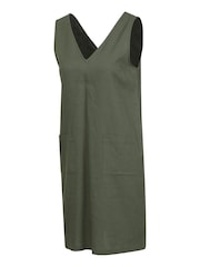 Mountain Warehouse Green Womens Linen Rich Mellow Shift Dress - Image 4 of 4