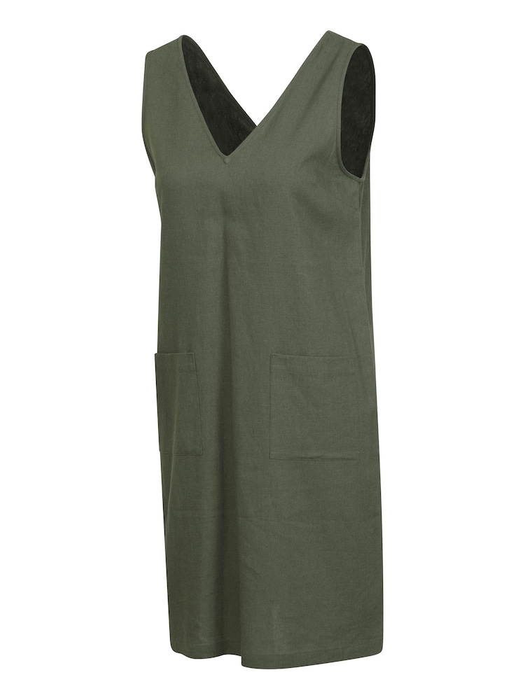 Mountain Warehouse Green Womens Linen Rich Mellow Shift Dress - Image 4 of 4