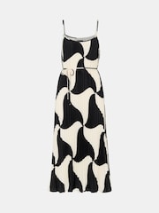 Whistles Black Triangle Swirl Pleated Dress - Image 5 of 5