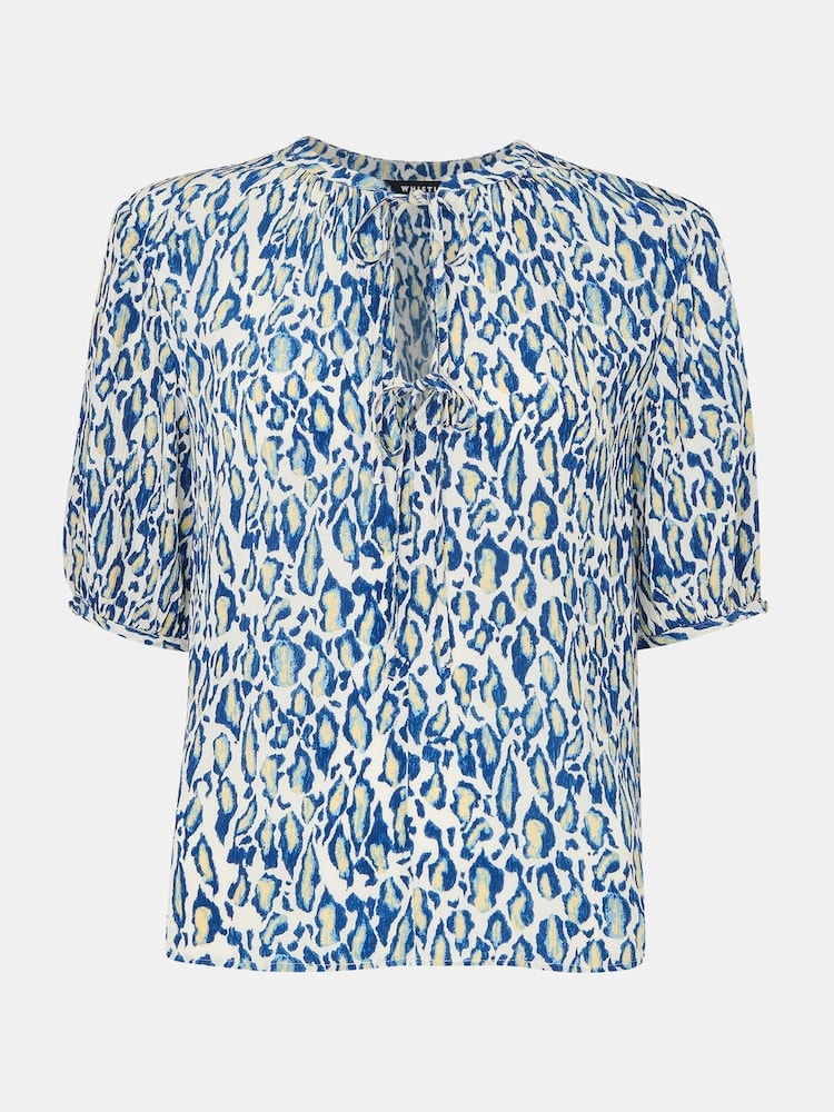 Whistles White Flaming Leopard Print Jessie Blouse - Image 5 of 5 Whistles White Flaming Leopard Print Jessie Blouse - Image 5 of 5