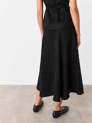 Whistles Black Linen Blend Helena Skirt - Image 5 of 5