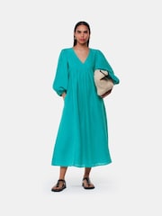 Whistles Blue Gloria Linen Blend Dress - Image 1 of 5