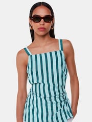 Whistles Blue Emily Tonal Stripe Top - Image 1 of 5
