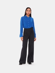 Whistles Blue Ultimate Silk Shirt - Image 4 of 5