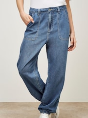 Apricot Blue Lia Denim Joggers - Image 3 of 5