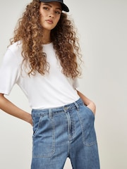 Apricot Blue Lia Denim Joggers - Image 4 of 5