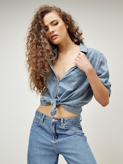 Apricot Blue Elisa Wider Straight 100% Cotton Jeans - Image 2 of 5