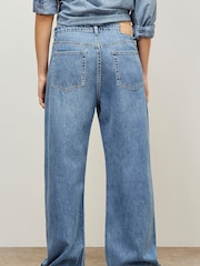 Apricot Blue Elisa Wider Straight 100% Cotton Jeans - Image 4 of 5