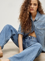 Apricot Blue Elisa Wider Straight 100% Cotton Jeans - Image 5 of 5