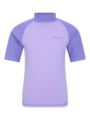 Mountain Warehouse Purple Kids Short Sleeved Rash Vest - Image 1 of 5