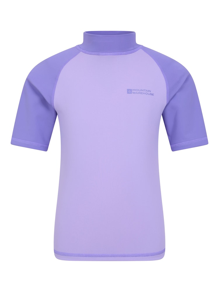 Mountain Warehouse Purple Kids Short Sleeved Rash Vest - Image 1 of 5