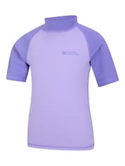 Mountain Warehouse Purple Kids Short Sleeved Rash Vest - Image 4 of 5