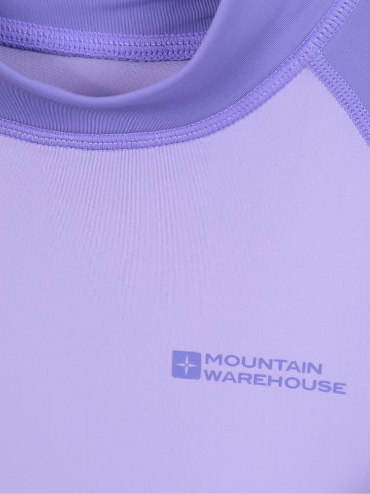 Mountain Warehouse Purple Kids Short Sleeved Rash Vest - Image 5 of 5