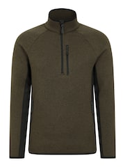 Mountain Warehouse Green Treston Mens Quarter Zip Fleece - Image 1 of 5
