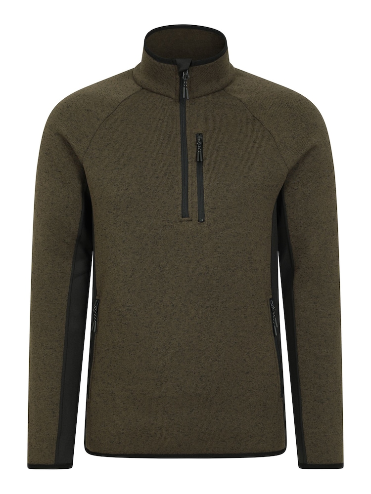 Mountain Warehouse Green Treston Mens Quarter Zip Fleece - Image 1 of 5
